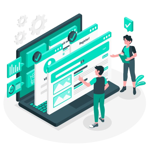 Digital Marketing and Web Development Illustration for Pabitra Technology